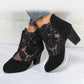 VelvetBloom – Chic Lace Ankle Heels