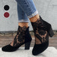 VelvetBloom – Chic Lace Ankle Heels