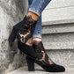 VelvetBloom – Chic Lace Ankle Heels